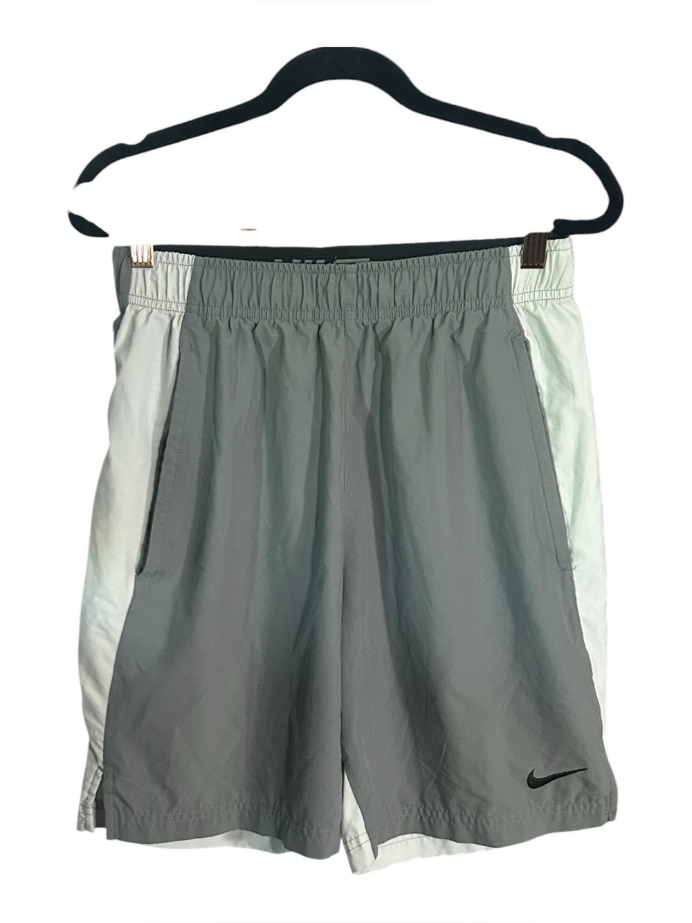 Nike Men’s Gray Athletic Shorts with Light Gray Side Panels